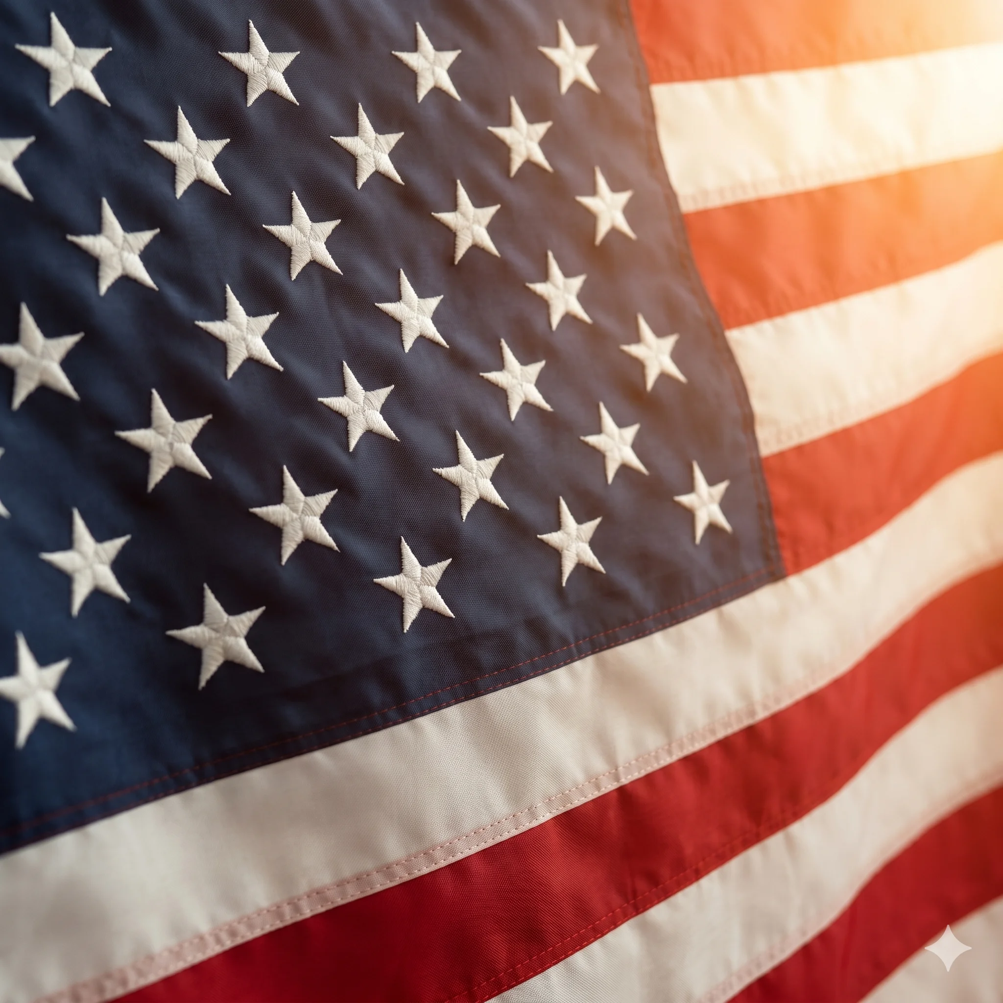 Waving flag of the United States